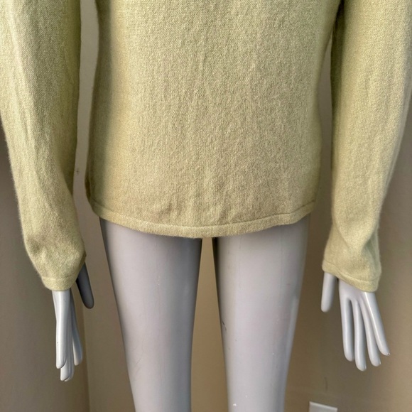 CHARTER CLUB 100% Cashmere V-Neck Sweater Celery Green Size Medium - Picture 8 of 11